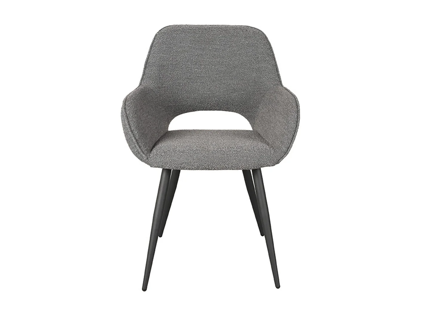 Chaise de salle à manger Fer 58x57x87 cm - Boucle grise - lot de 2