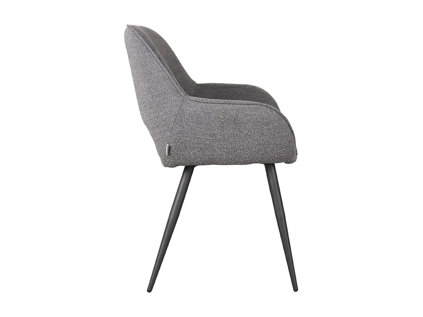 Chaise de salle à manger Fer 58x57x87 cm - Boucle grise - lot de 2