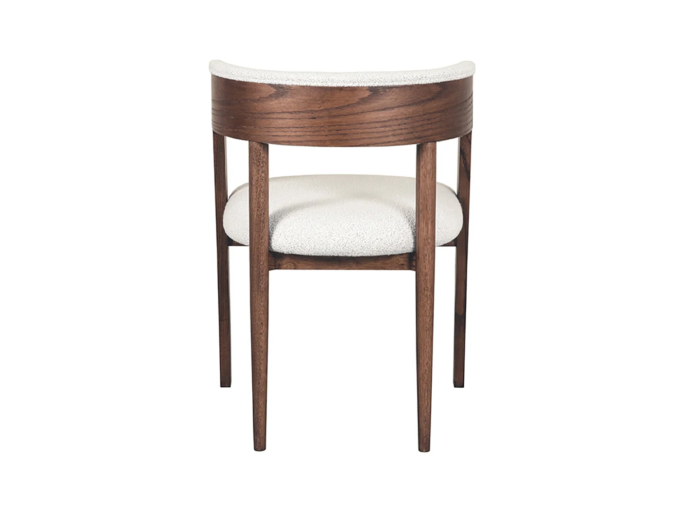 Chaise de salle à manger Sasha - Blanc - Boucle - 82x54x75 cm - lot de 2