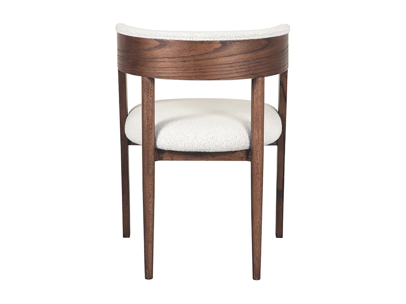 Chaise de salle à manger Sasha - Blanc - Boucle - 82x54x75 cm - lot de 2