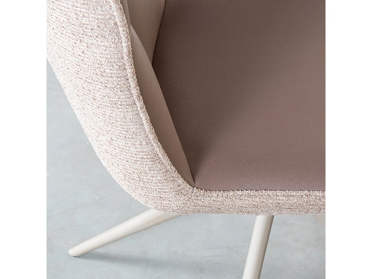 Chaise de salle à manger Thorben - Marron - Microfibre - Lot de 2