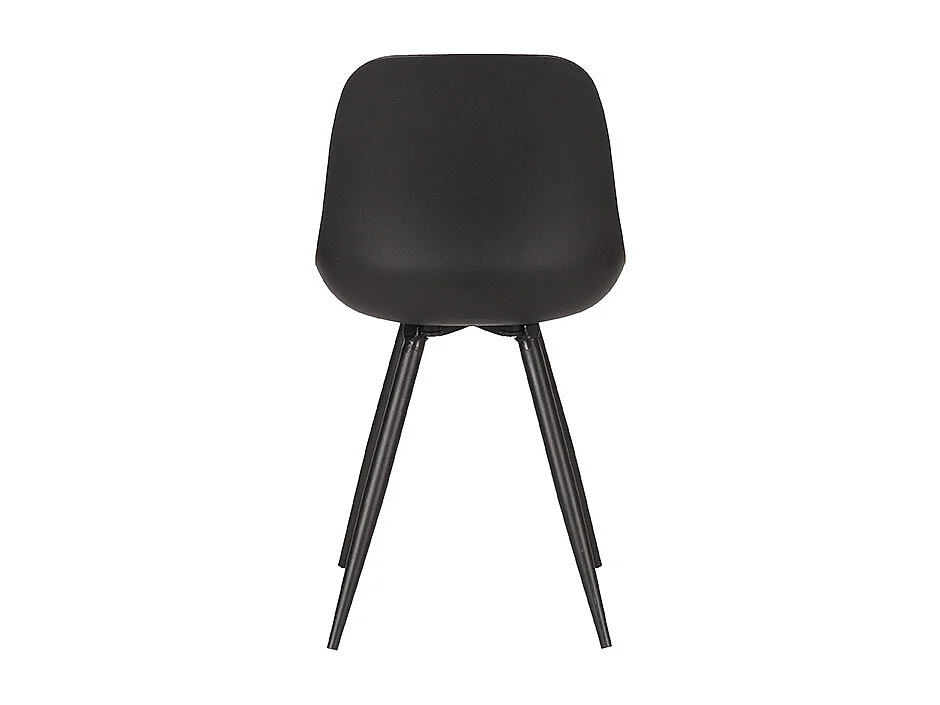 Chaise de salle à manger Monza - Noir - Plastique - Lot de 2