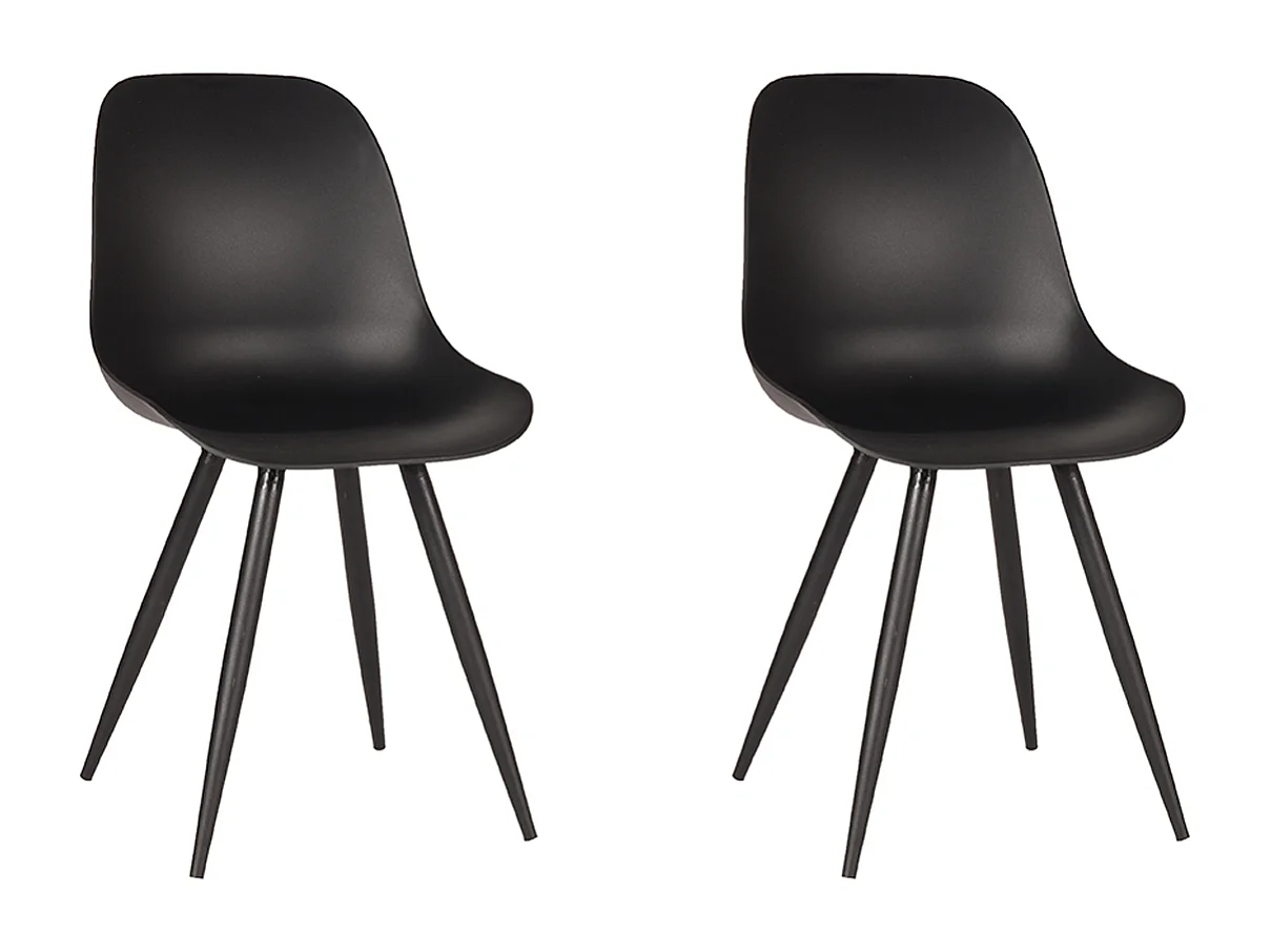 Esszimmerstuhl Monza - Schwarz - Kunststoff - 2er-Set