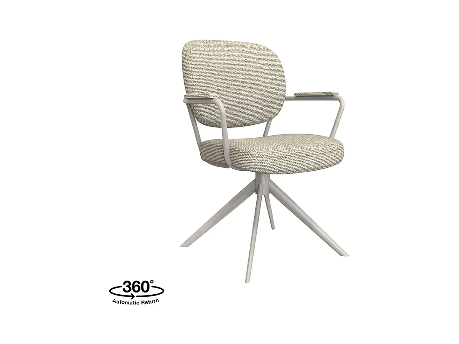 Chaise de salle à manger Basel - Naturel - Boucle - lot de 2