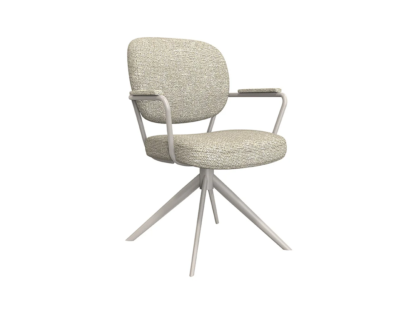 Chaise de salle à manger Basel - Naturel - Boucle - lot de 2