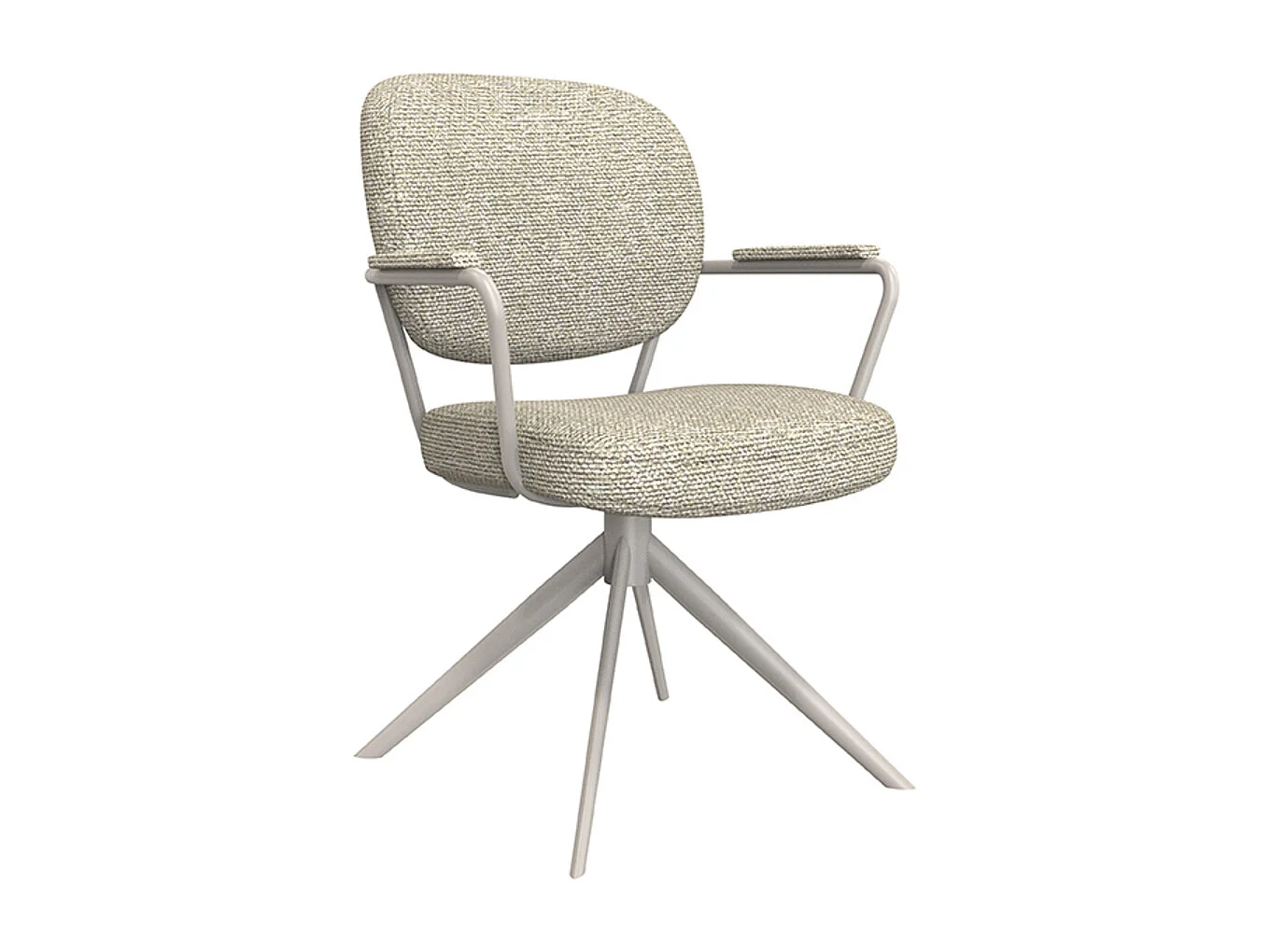 Silla de comedor Basel - Natural - Boucle - juego de 2