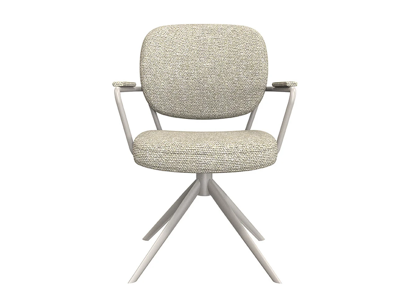 Silla de comedor Basel - Natural - Boucle - juego de 2