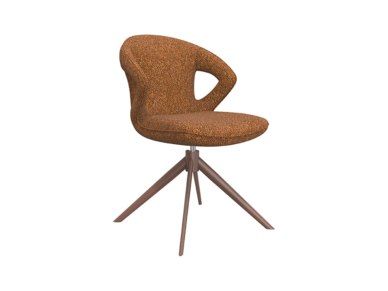 Chaise de salle à manger Zurich - Corail - Boucle - lot de 2