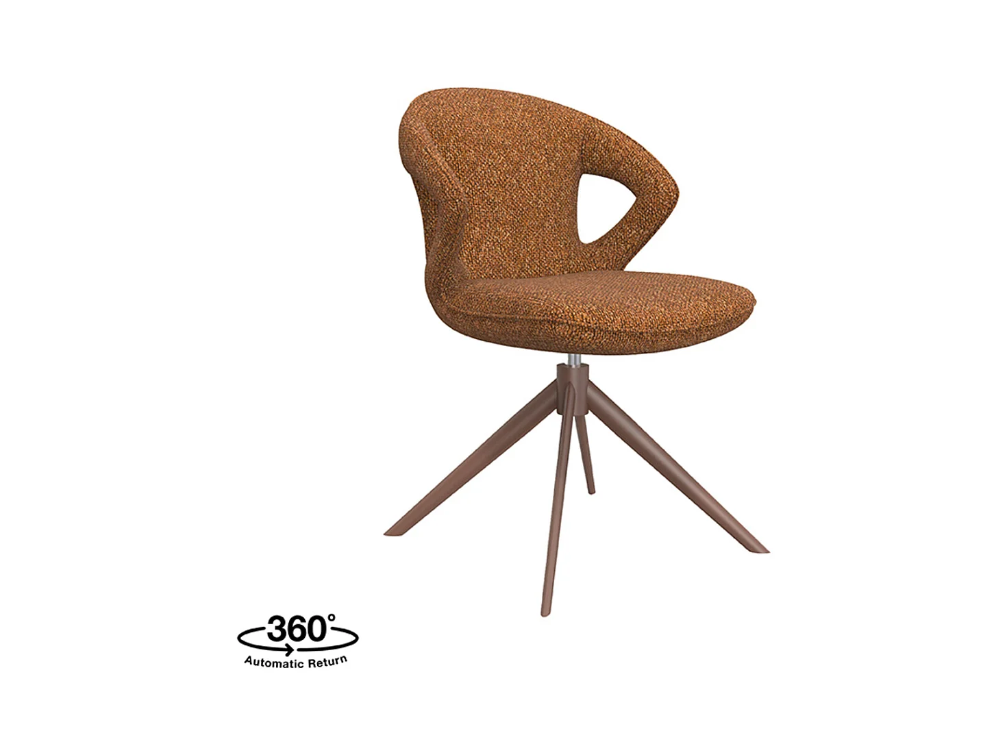 Chaise de salle à manger Zurich - Corail - Boucle - lot de 2