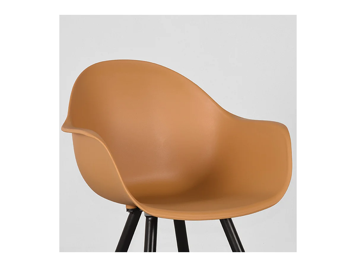 Chaise de salle à manger Luca - 58x54x85cm - Jaune - lot de 2