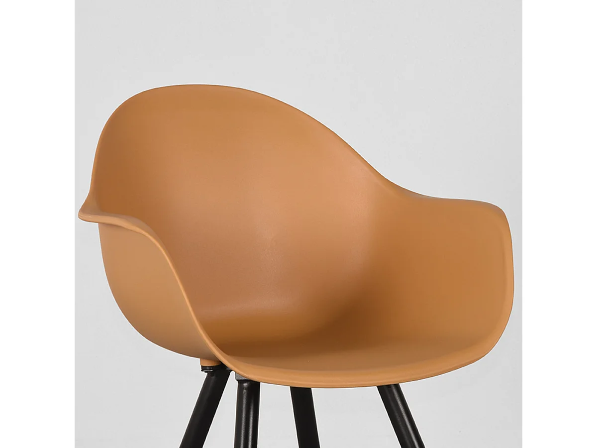 Chaise de salle à manger Luca - 58x54x85cm - Jaune - lot de 2