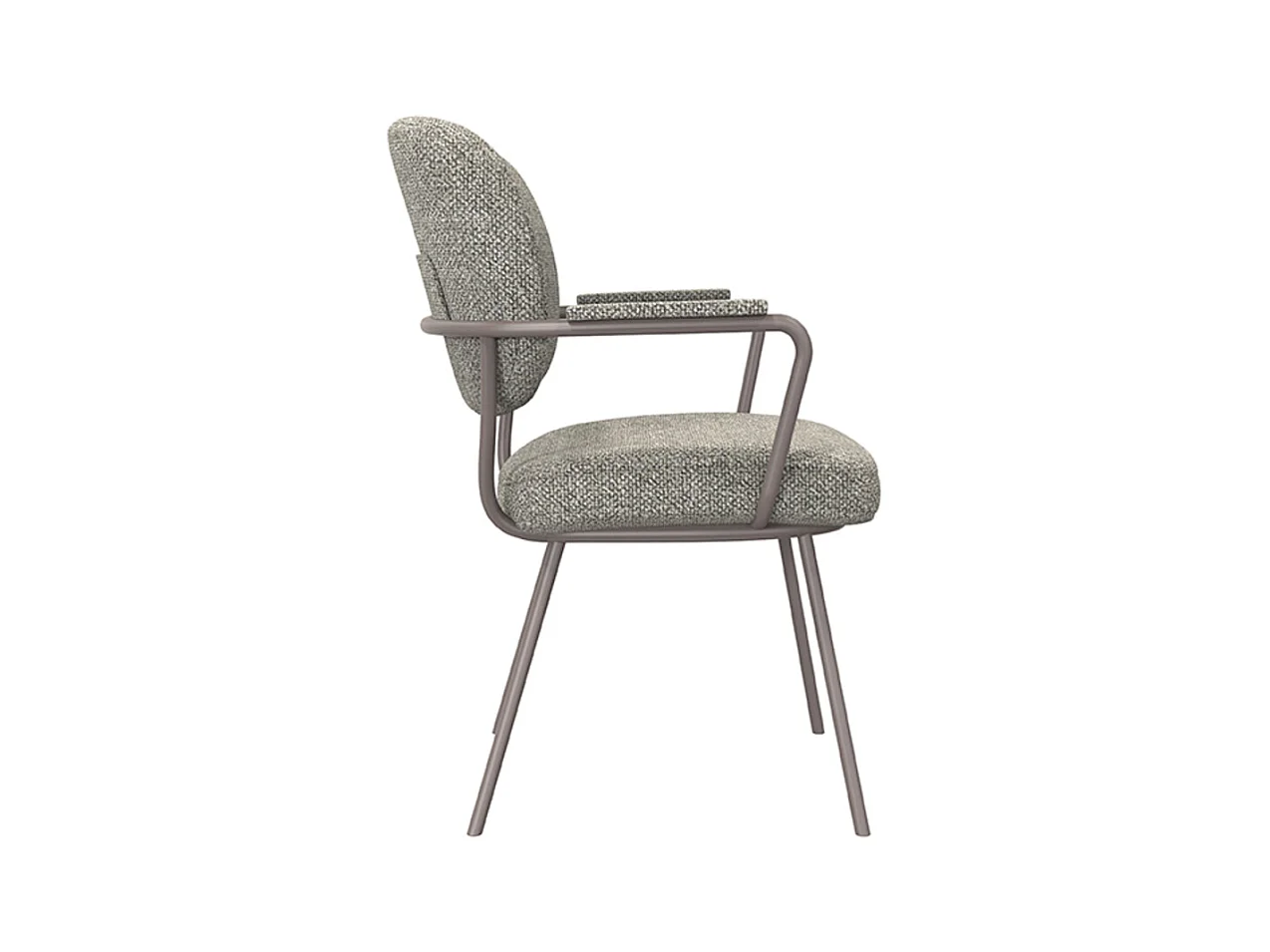 Esszimmerstuhl Lausanne - Trüffelgrau - Boucle - 2er-Set