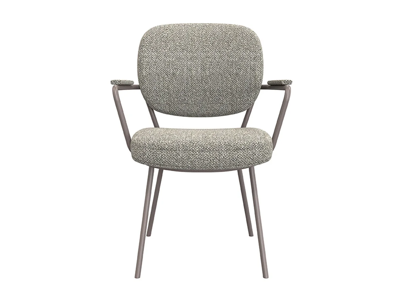 Chaise de salle à manger Lausanne - Gris truffe - Boucle - lot de 2