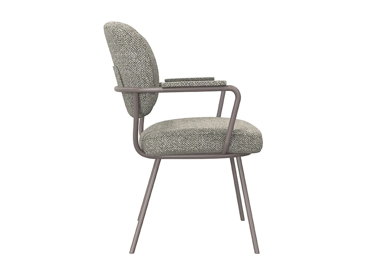 Chaise de salle à manger Lausanne - Gris truffe - Boucle - lot de 2