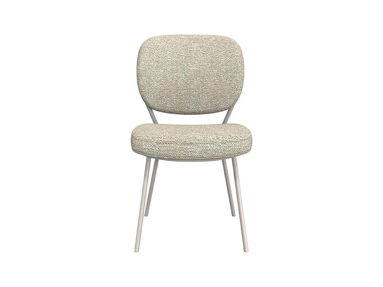 Chaise de salle à manger Singapour - Naturel - Boucle - lot de 2