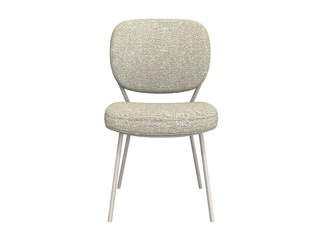 Chaise de salle à manger Singapour - Naturel - Boucle - lot de 2