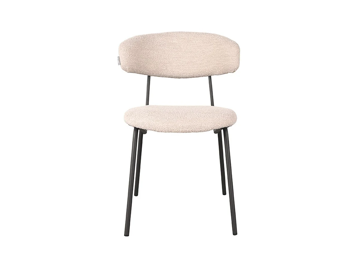 Chaise de salle à manger Zack - Naturel - Tissu - lot de 2