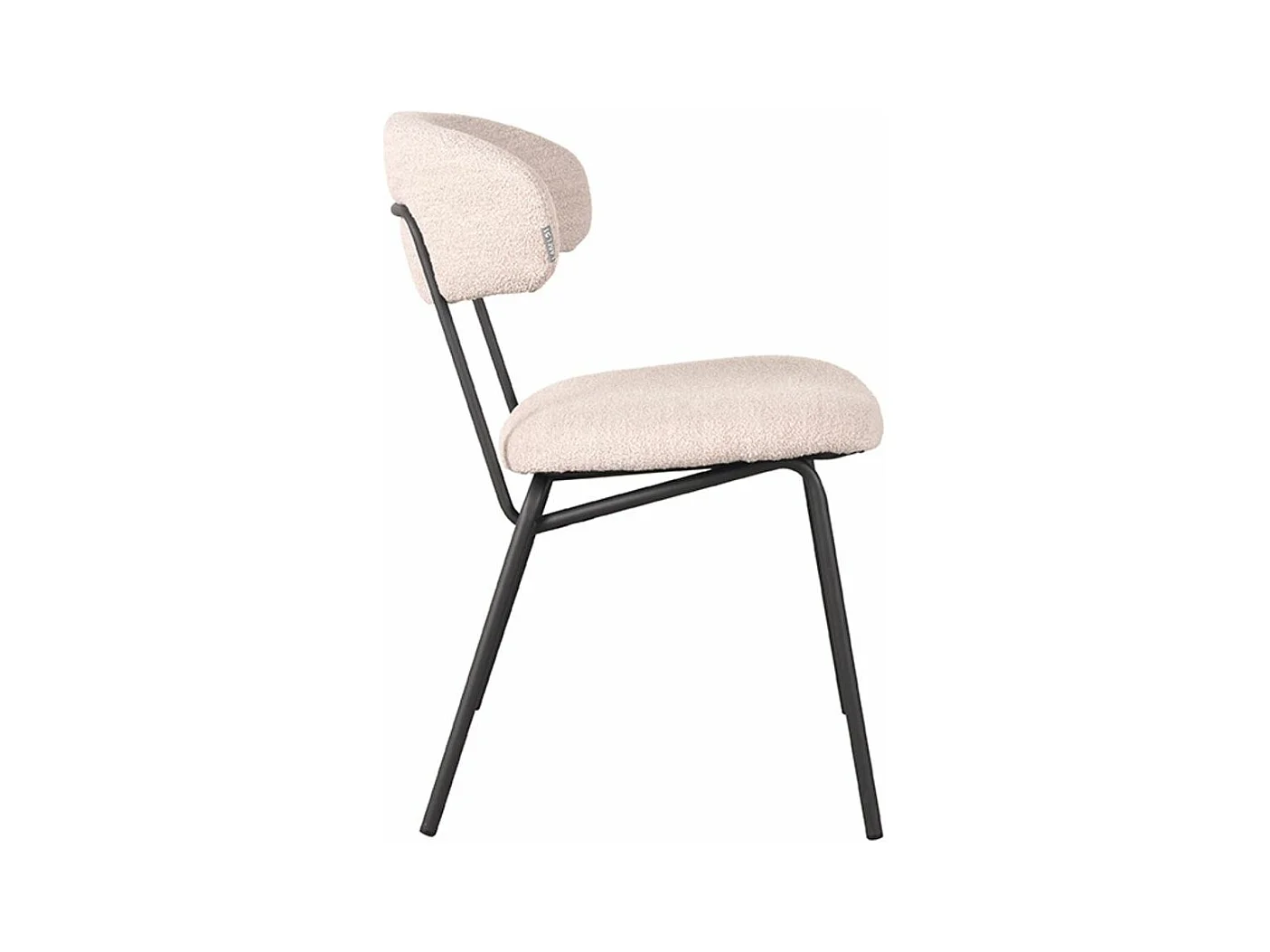 Chaise de salle à manger Zack - Naturel - Tissu - lot de 2