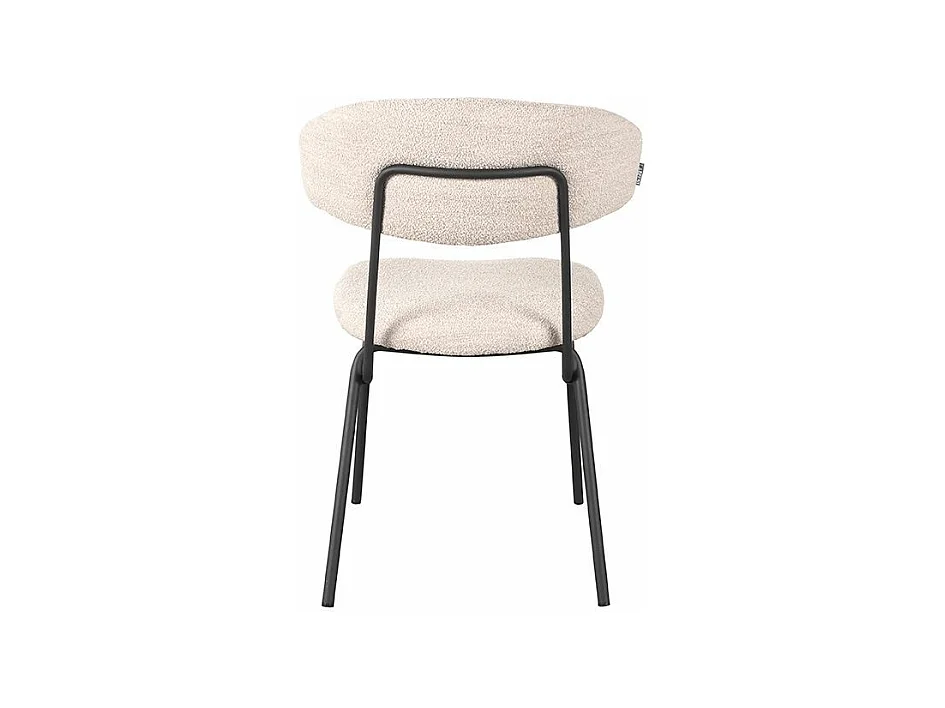 Chaise de salle à manger Zack - Naturel - Tissu - lot de 2