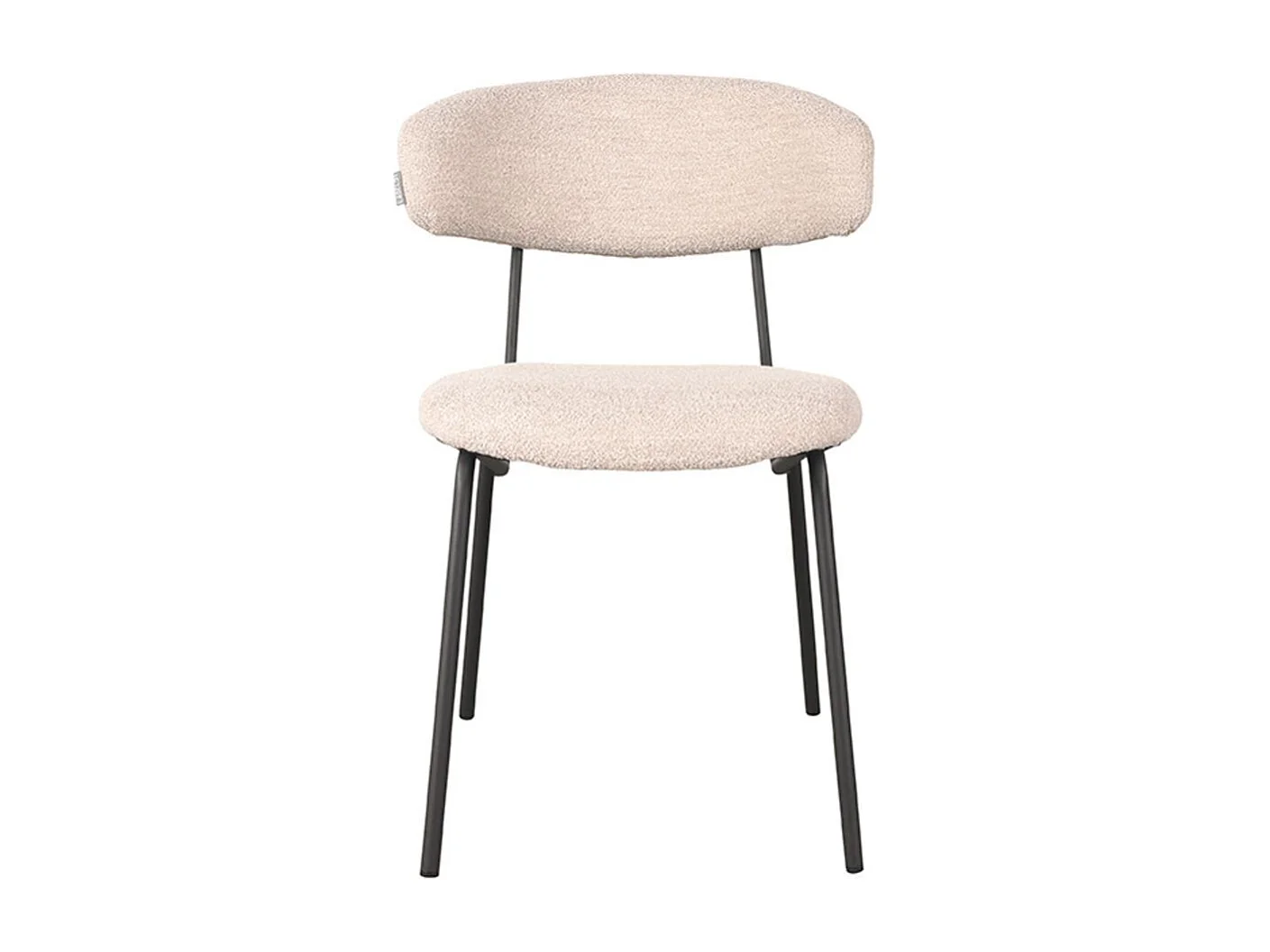 Eetkamerstoel Zack - Naturel - Stof - set van 2