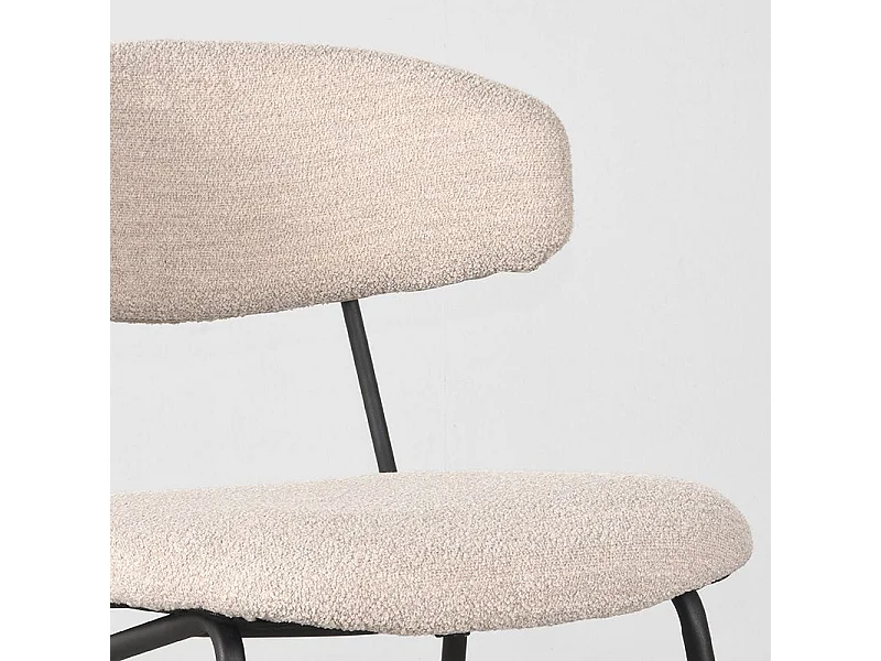 Eetkamerstoel Zack - Naturel - Stof - set van 2