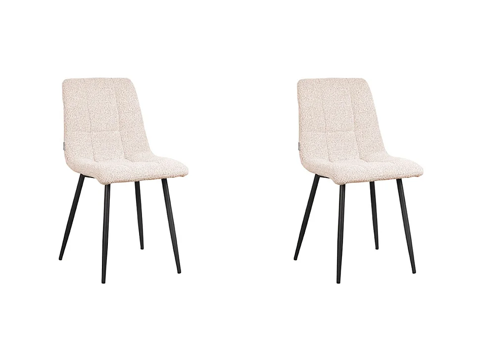 Esszimmerstuhl Sam 57x45x86 cm - Natur - Stoff - 2er-Set