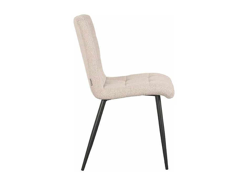 Chaise de salle à manger Sam 57x45x86 cm - Naturel - Tissu - Lot de 2