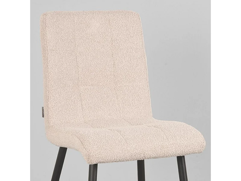 Chaise de salle à manger Sam 57x45x86 cm - Naturel - Tissu - Lot de 2