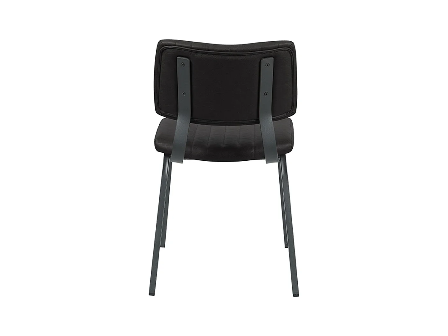 Chaise de salle à manger Gusto - Noir - Cuir PU - Lot de 2