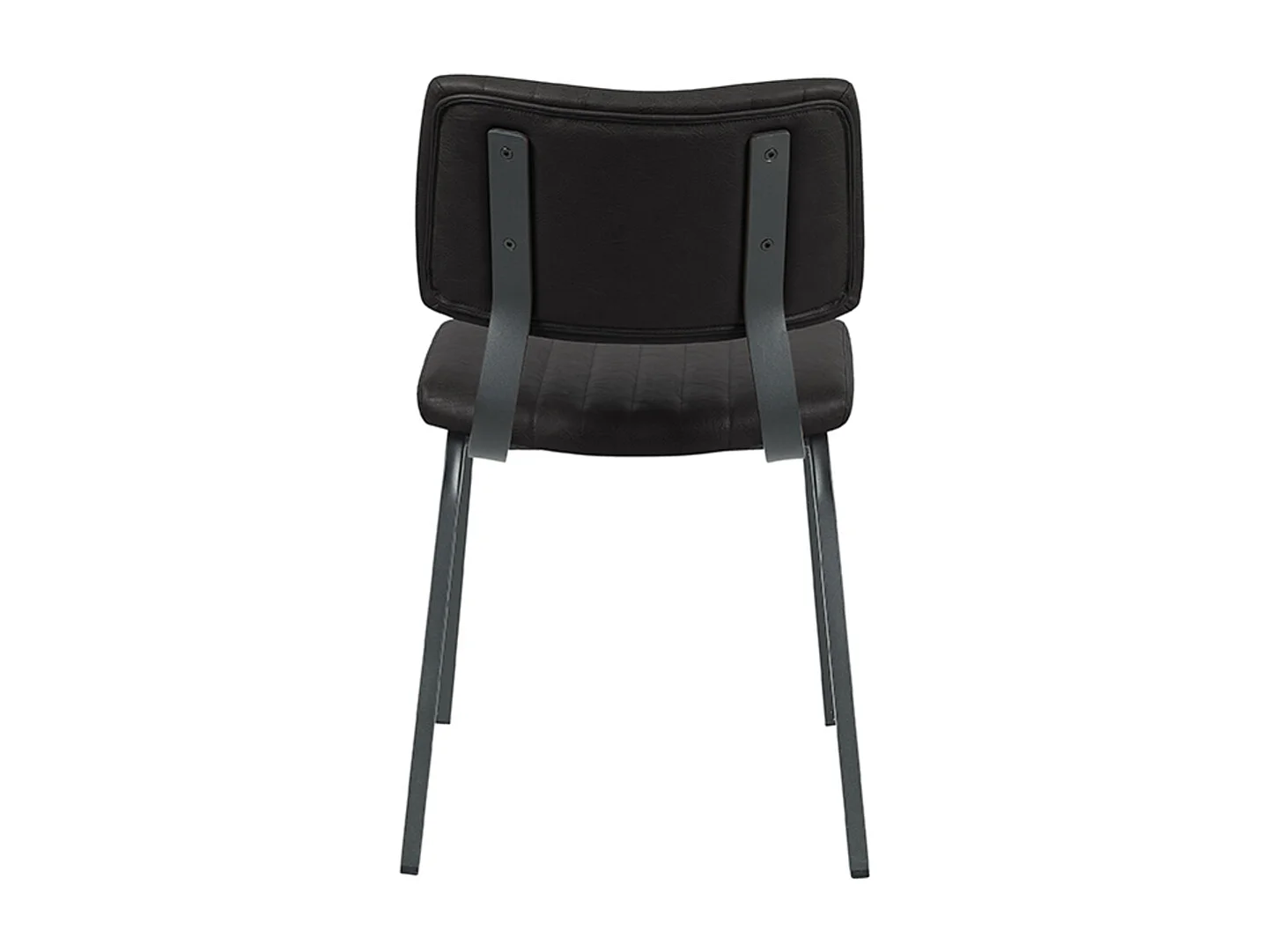 Chaise de salle à manger Gusto - Noir - Cuir PU - Lot de 2