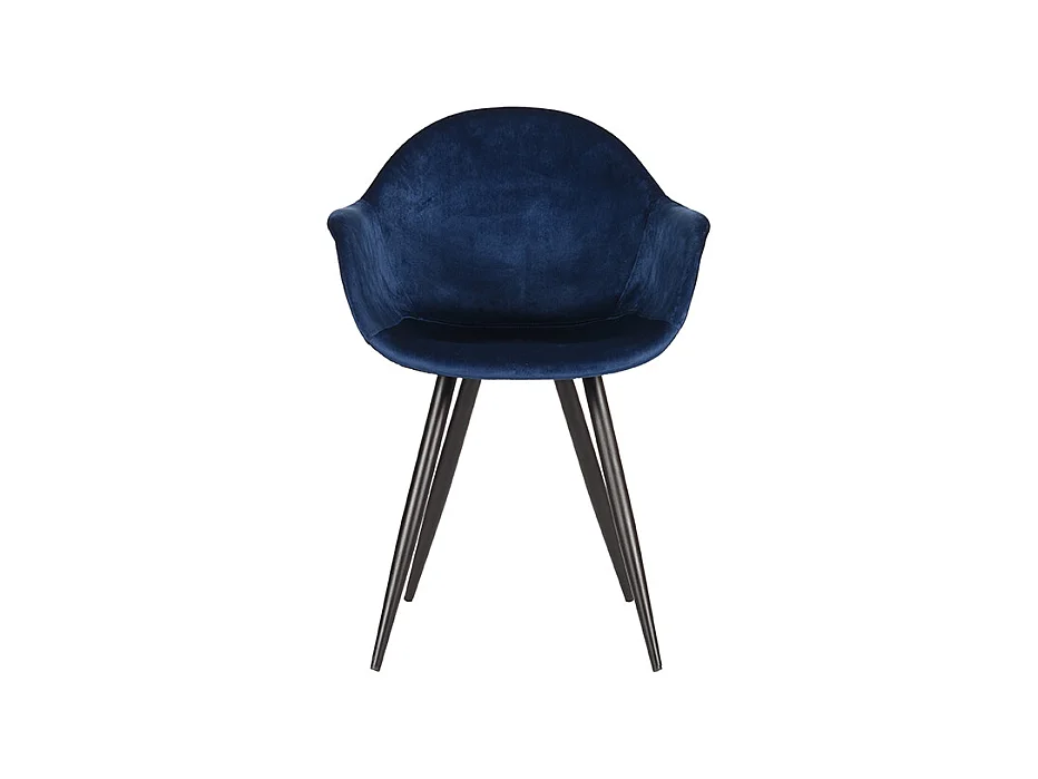 Eetkamerstoel Forli - Blauw - Fluweel - set van 2