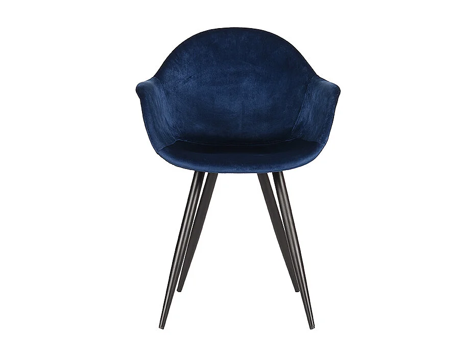 Chaise de salle à manger Forli - Bleu - Velours - lot de 2