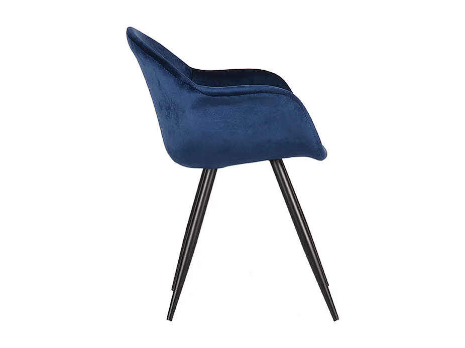Chaise de salle à manger Forli - Bleu - Velours - lot de 2