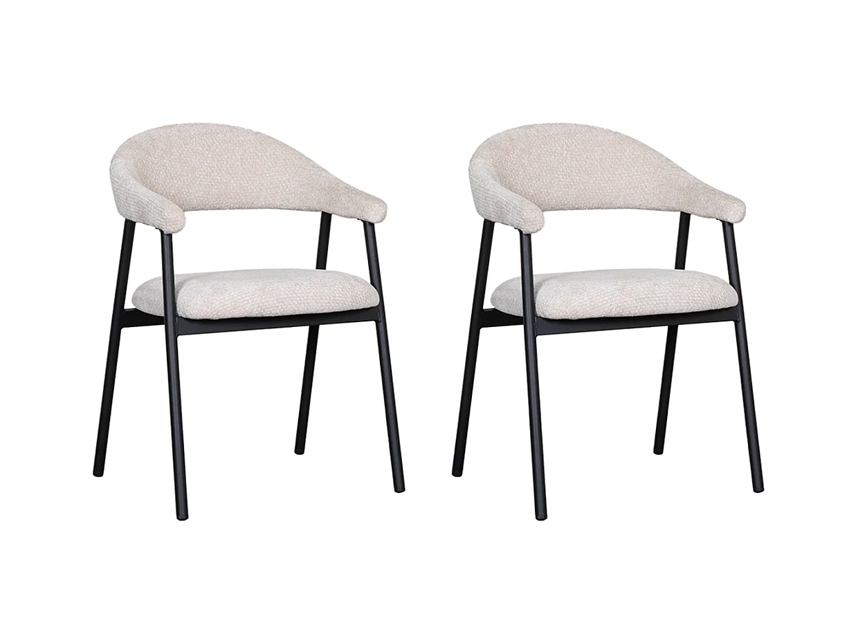 Chaise de salle à manger Amaze - Naturel - Elite - lot de 2