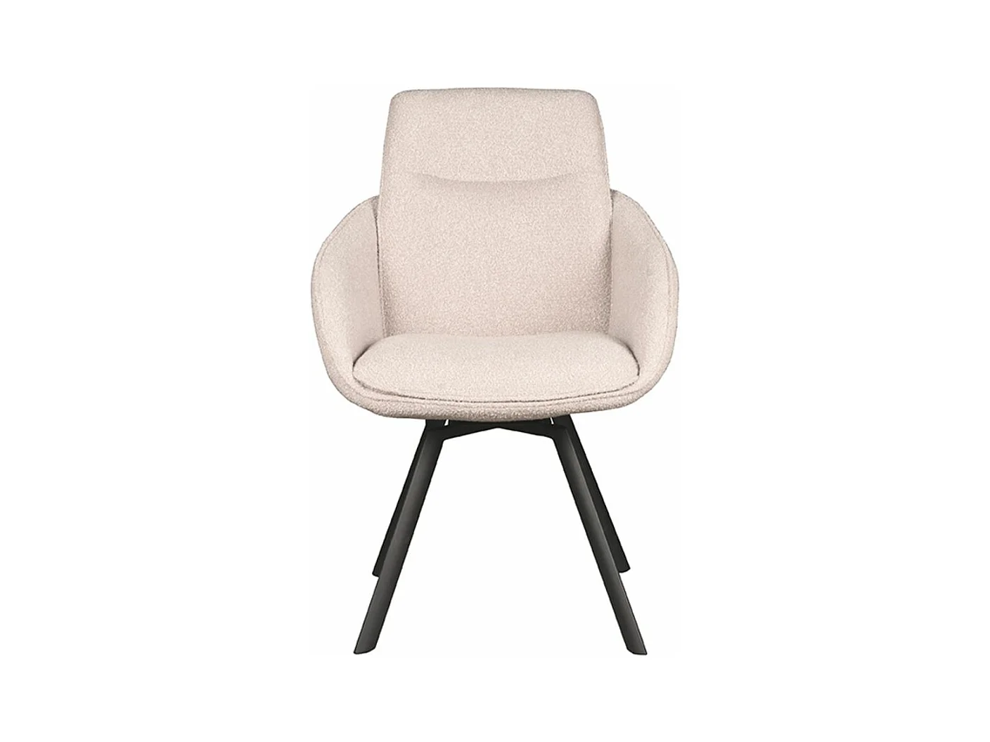 Chaise de salle à manger Beauty - Naturel - Boucle - lot de 2