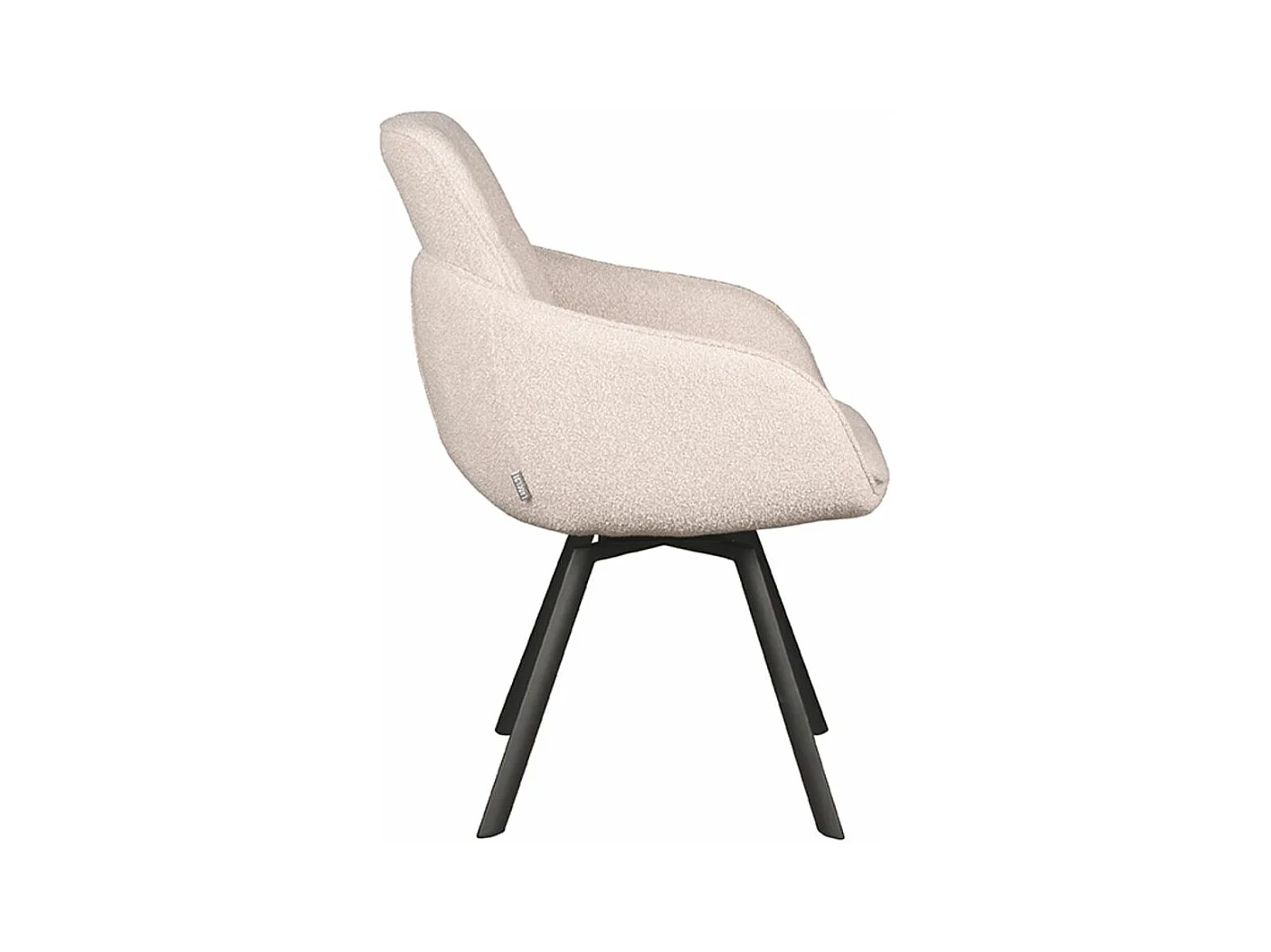 Chaise de salle à manger Beauty - Naturel - Boucle - lot de 2