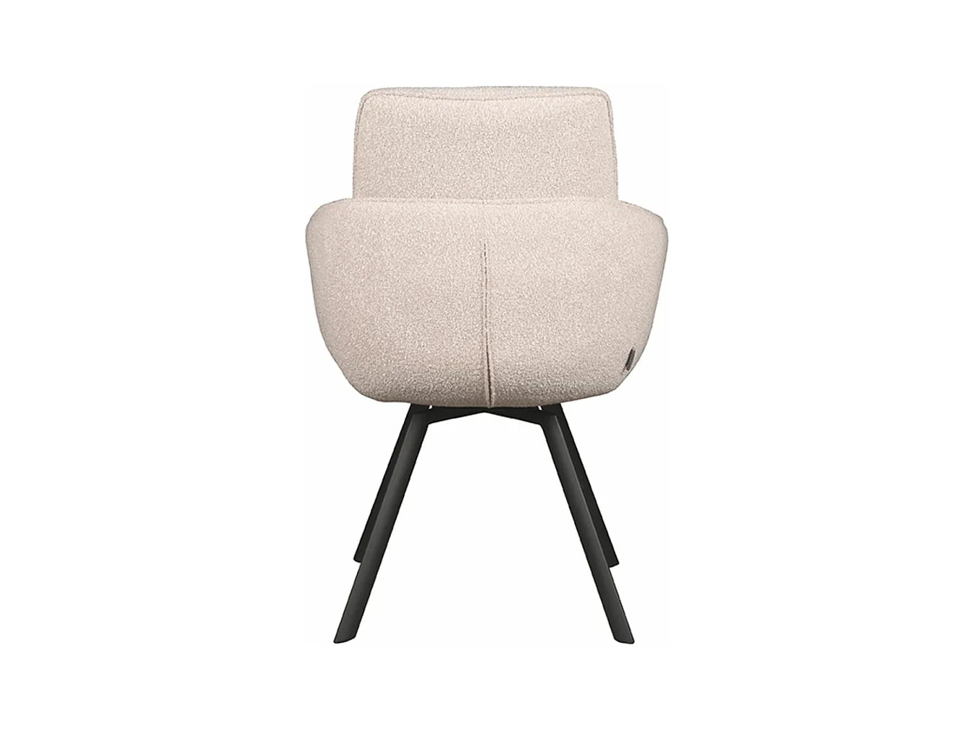 Chaise de salle à manger Beauty - Naturel - Boucle - lot de 2