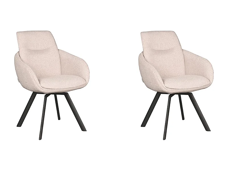 Eetkamerstoel Beauty - Naturel - Boucle - set van 2