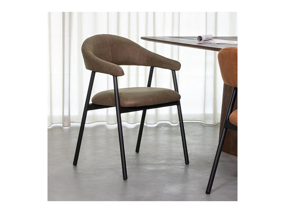 Chaise de salle à manger Amaze - Mousse - Micro Suede - lot de 2