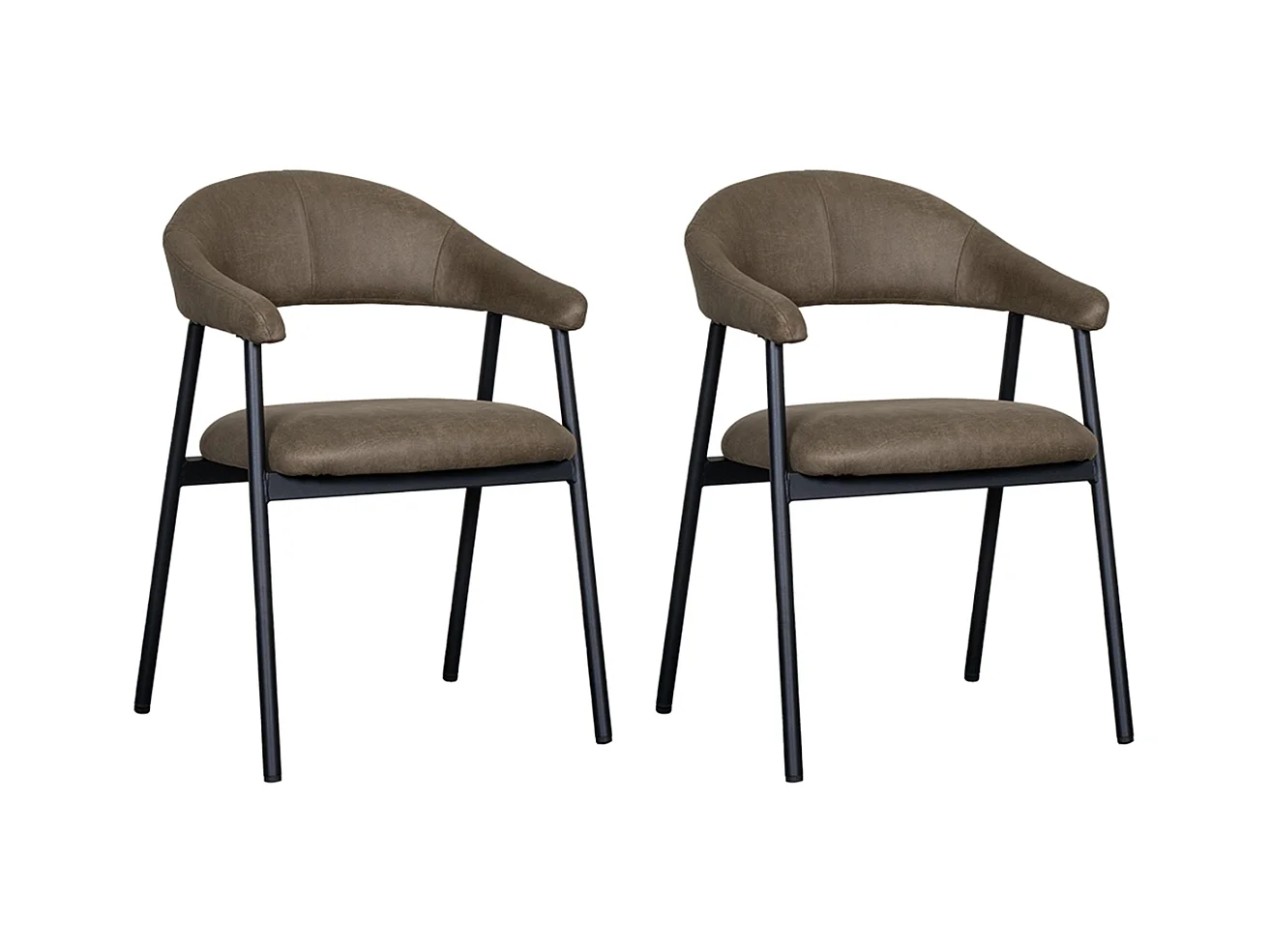 Chaise de salle à manger Amaze - Mousse - Micro Suede - lot de 2