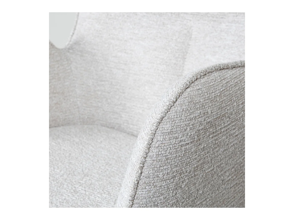 Chaise de salle à manger Lasse - Naturel - Tissu - lot de 2