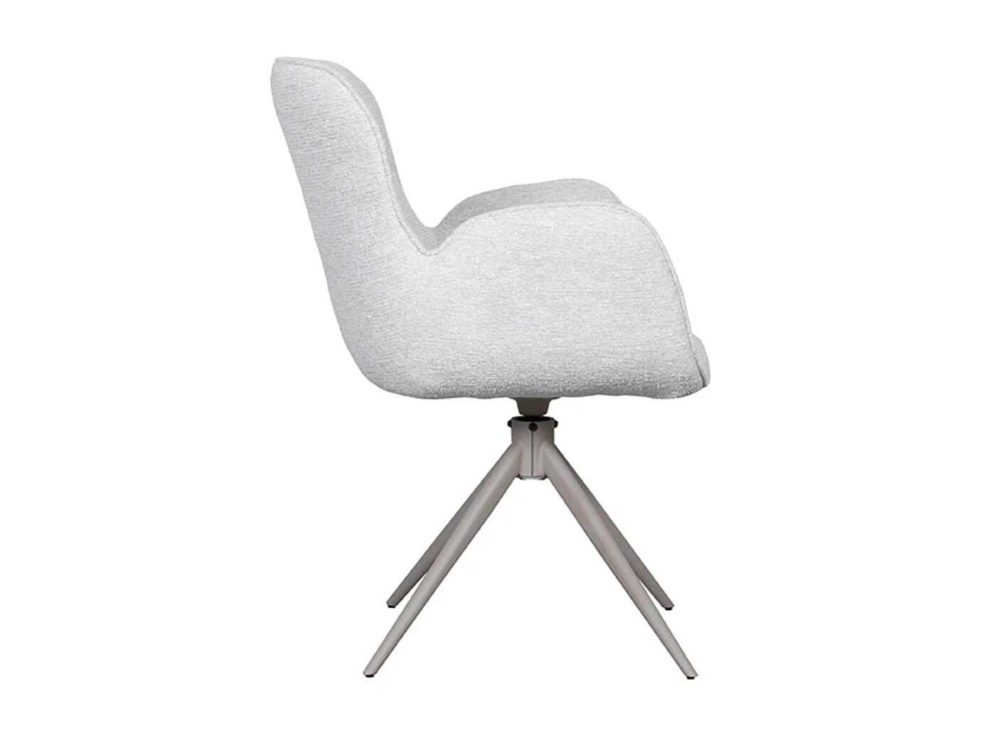 Chaise de salle à manger Lasse - Naturel - Tissu - lot de 2