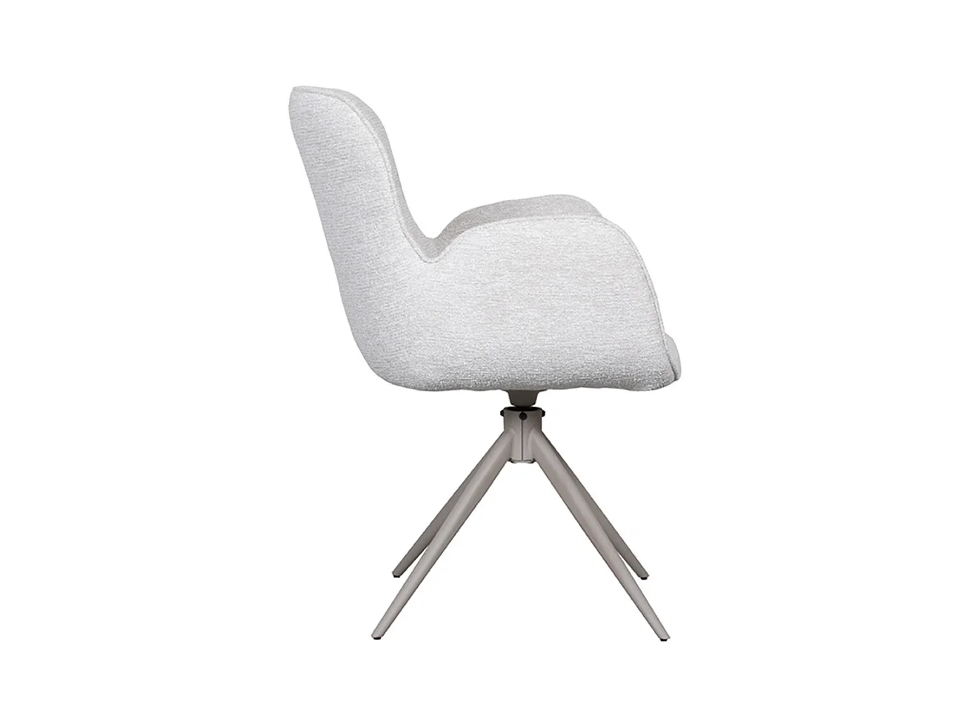 Chaise de salle à manger Lasse - Naturel - Tissu - lot de 2