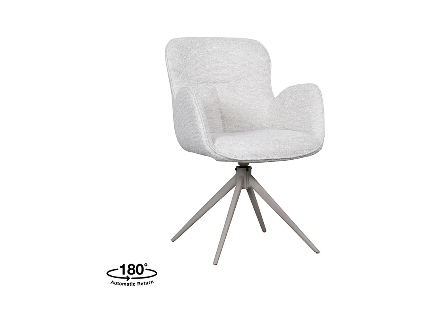 Chaise de salle à manger Lasse - Naturel - Tissu - lot de 2