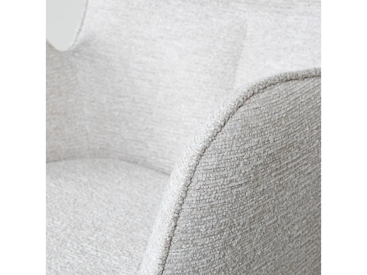 Chaise de salle à manger Lasse - Naturel - Tissu - lot de 2