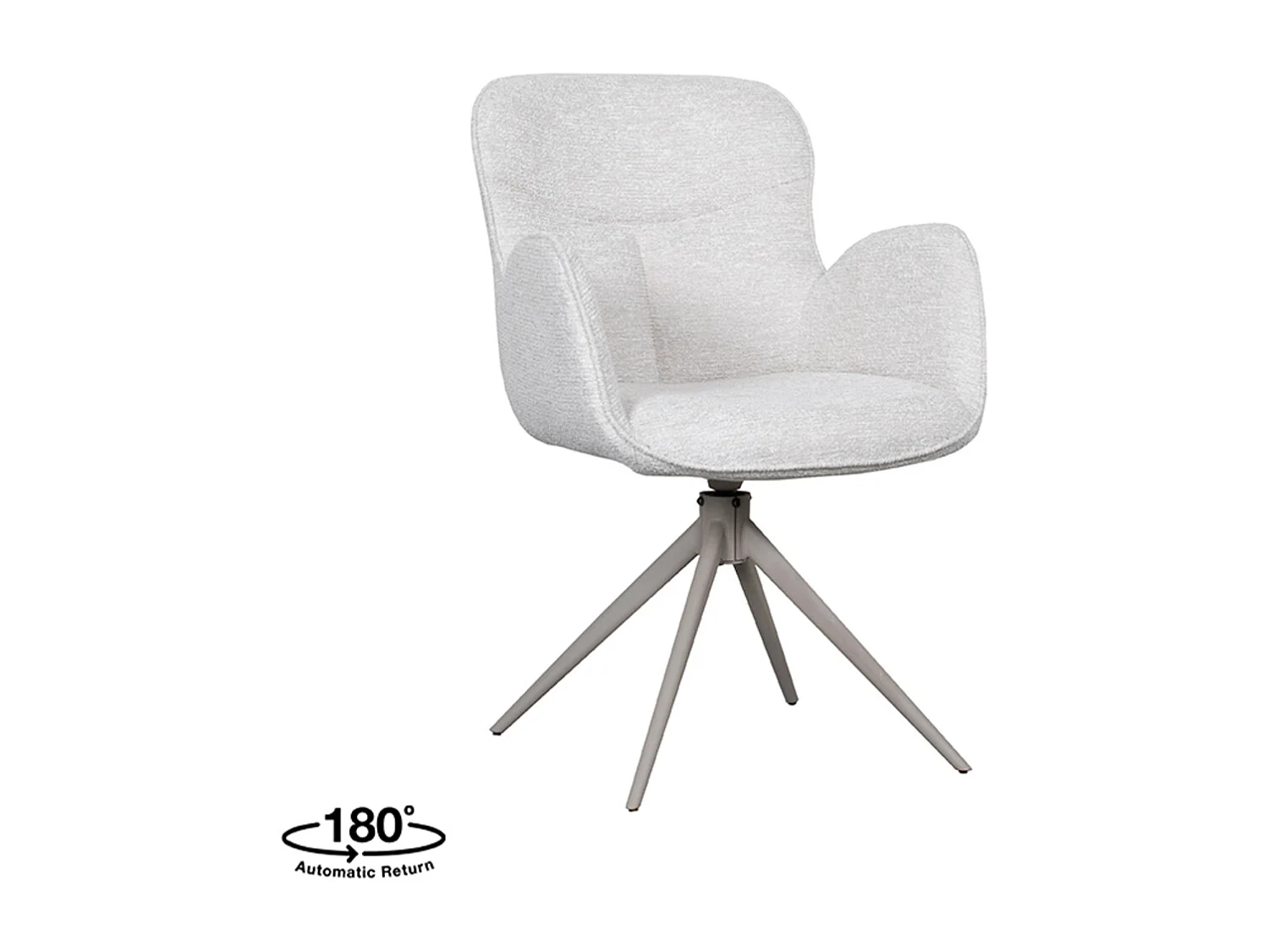 Chaise de salle à manger Lasse - Naturel - Tissu - lot de 2