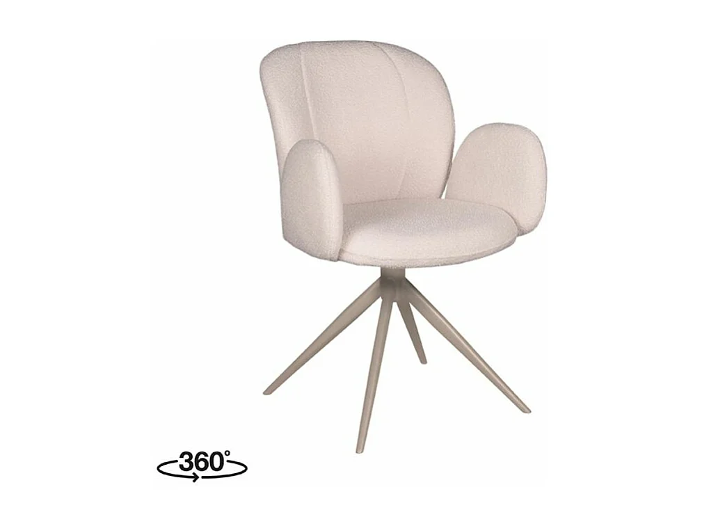 Chaise de salle à manger Kimball - Naturel/Beige - Boucle - lot de 2