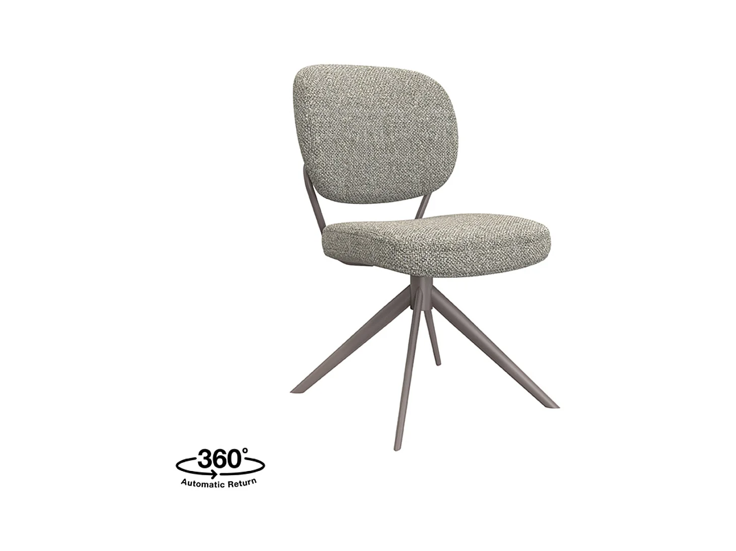 Chaise de salle à manger Geneva - Gris truffe - Boucle - lot de 2
