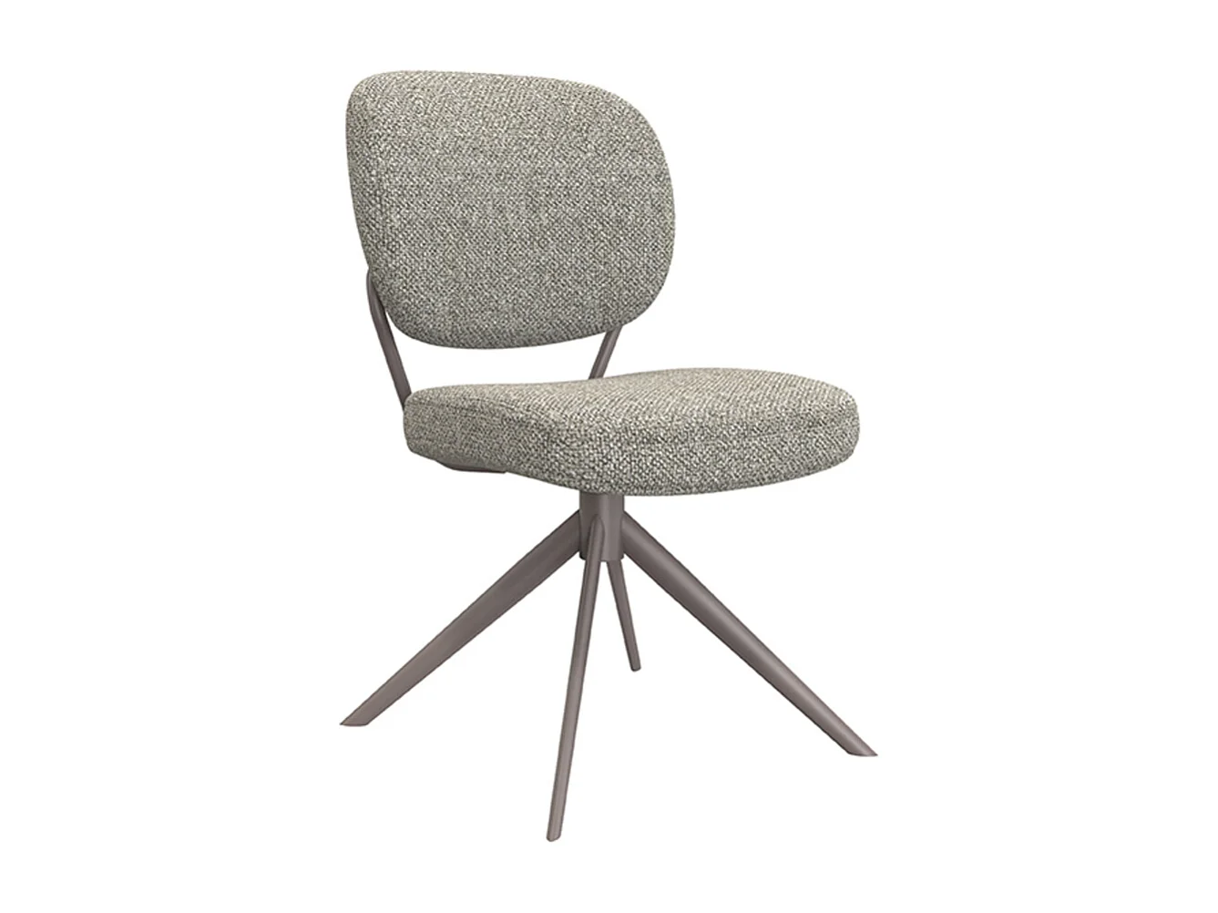 Chaise de salle à manger Geneva - Gris truffe - Boucle - lot de 2