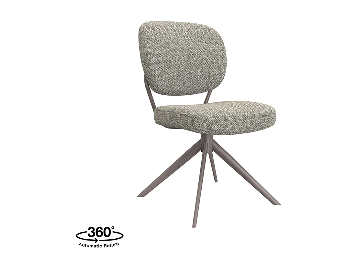 Chaise de salle à manger Geneva - Gris truffe - Boucle - lot de 2